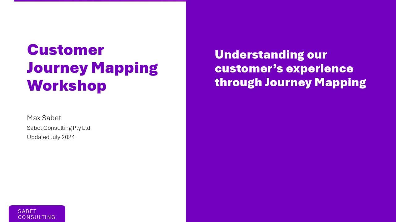 Customer Journey Workshop by Max Sabet