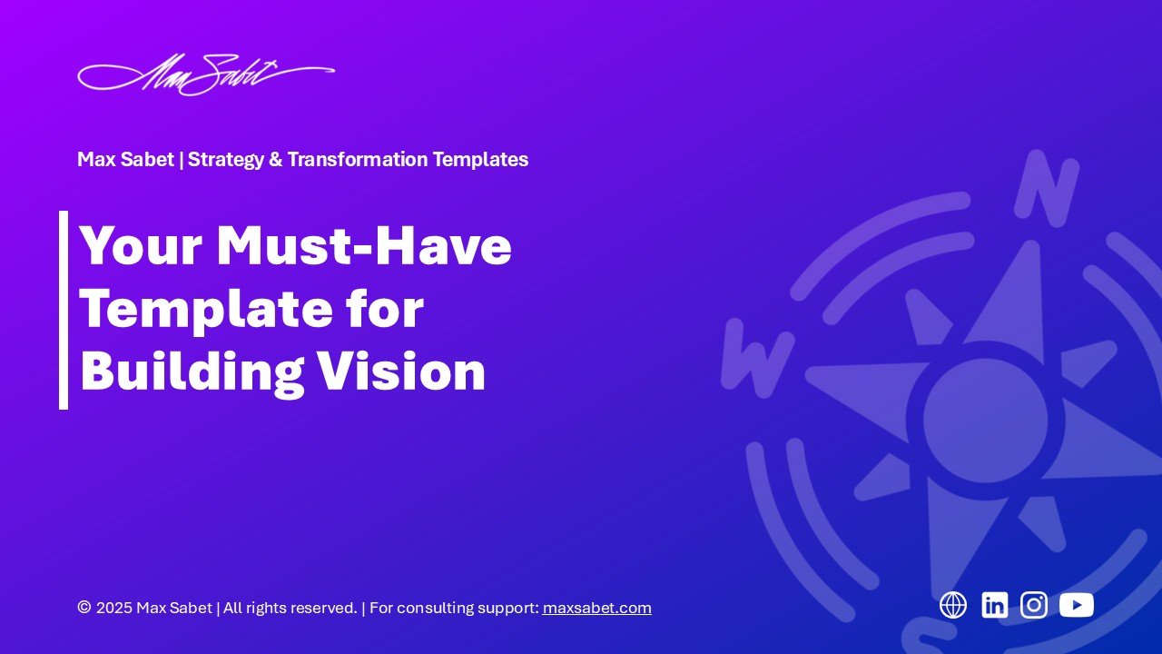Vision-on-a-page template by Max Sabet